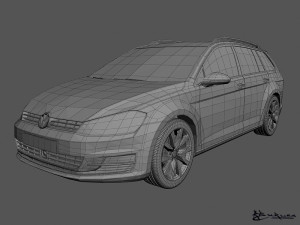 volkswagen golf variant 2014 Modello 3D