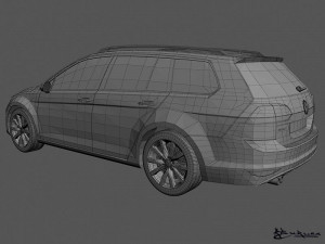 volkswagen golf variant 2014 Modello 3D
