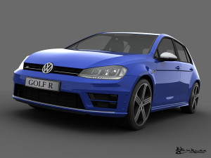 volkswagen golf r 5 doors 2014 Model 3D
