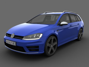 volkswagen golf r variant 2015 3D Model