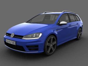 volkswagen golf r varyantı 2015 3D Model