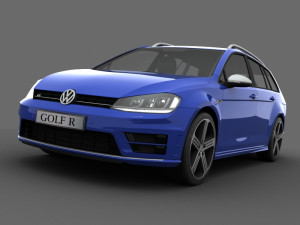 volkswagen golf r variant 2015 3D Модель