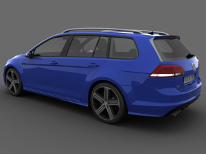 volkswagen golf r variant 2015 3D Модель