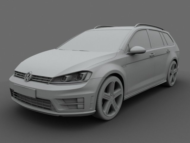 Volkswagen Golf VII R Variant 2015 - 3D Model by SQUIR