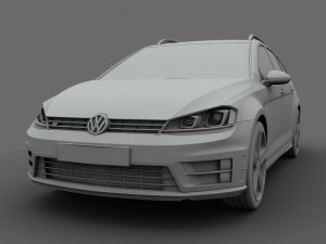 volkswagen golf r variant 2015 3D Модель
