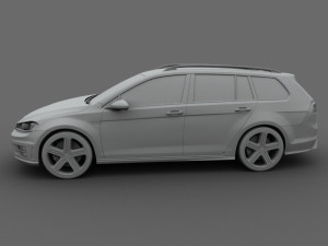volkswagen golf r variant 2015 3D Модель