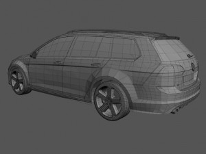 volkswagen golf r variant 2015 3D Модель