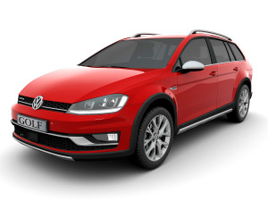 volkswagen golf alltrack 2015 3D Model