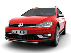 volkswagen golf alltrack 2015 3D Model