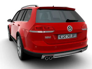 volkswagen golf alltrack 2015 3D Model