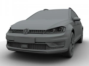volkswagen golf alltrack 2015 3D Model