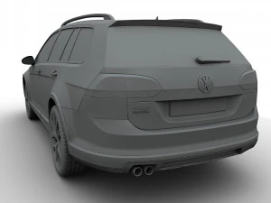 volkswagen golf alltrack 2015 3D Model