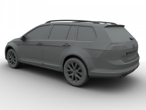 volkswagen golf alltrack 2015 3D Модель