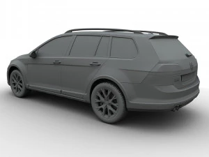 volkswagen golf alltrack 2015 3D Model