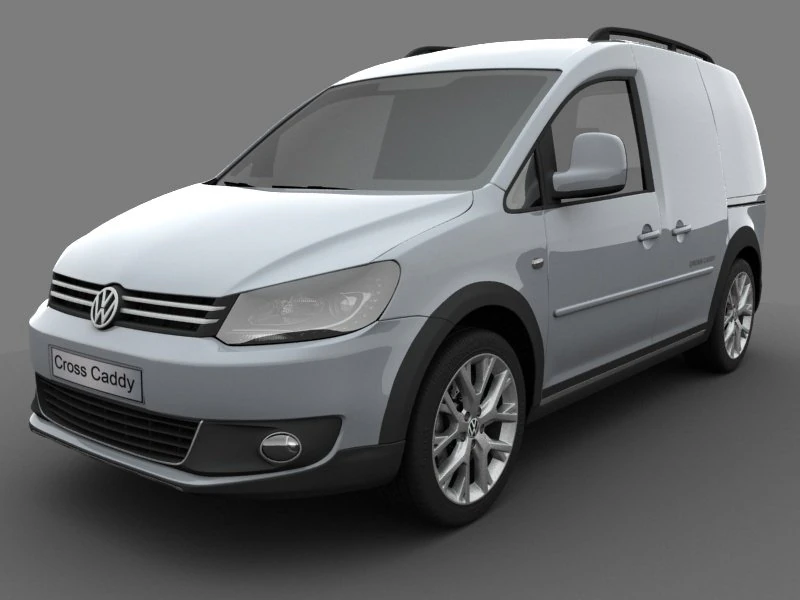 volkswagen cross caddy kasten 2013 3D Model .c4d .max .obj .3ds .fbx .stl .blend