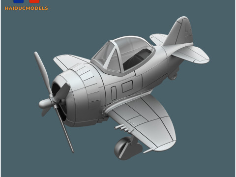 P-47 Thunderbolt Egg Plane 3D print model STL Model Cetak 3D