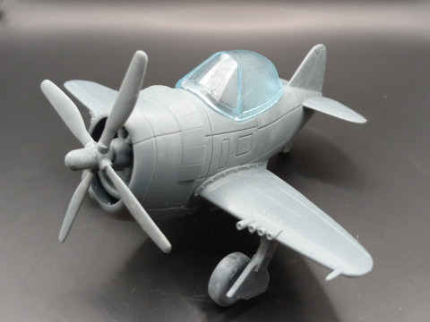 P-47 Thunderbolt Egg Plane 3D print model STL Modèles 3D en vedette