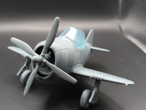 P-47 Thunderbolt Egg Plane 3D print model STL Modèles 3D en vedette