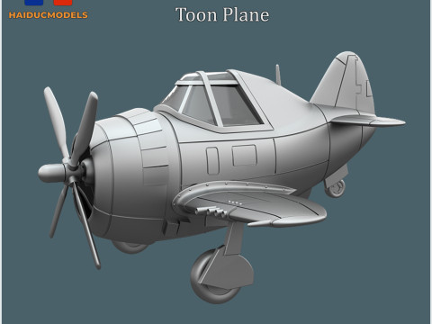 P-47 Thunderbolt Razorback 3D Printable Egg Plane 3D Print Model