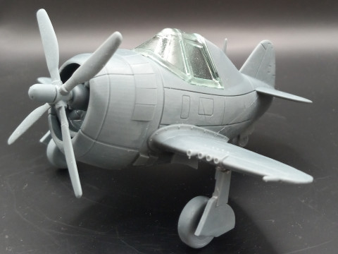 P-47 Thunderbolt Razorback 3D Printable Egg Plane Model do druku 3D