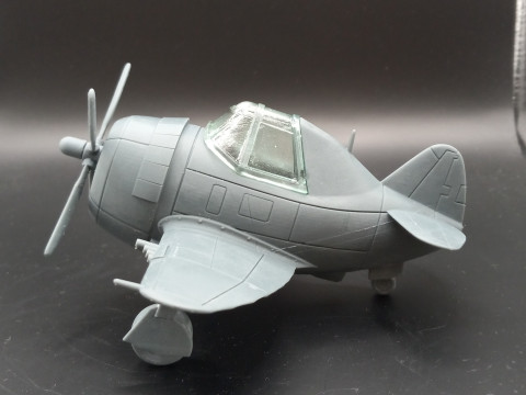 P-47 Thunderbolt Razorback 3D Printable Egg Plane Model do druku 3D