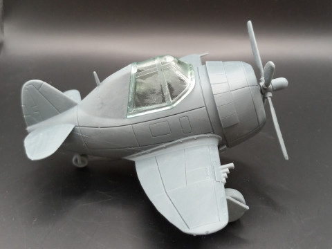 P-47 Thunderbolt Razorback 3D Printable Egg Plane Model do druku 3D