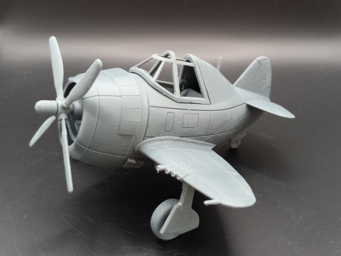 P-47 Thunderbolt Razorback 3D Printable Egg Plane Model do druku 3D