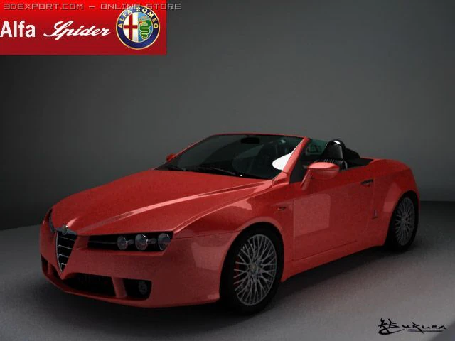 alfa romeo spider 2006 3D Model .c4d .max .obj .3ds .fbx .stl .blend