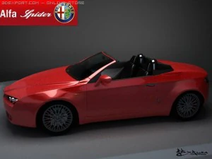 alfa romeo spider 2006 3D Model