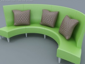 round sofa Modelo 3D