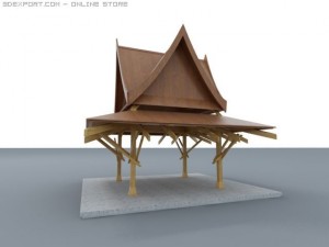 thai hut Modelo 3D