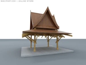 thai hut 3D Model