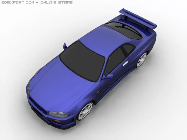 skyline r34 gtr 3D Model .c4d .max .obj .3ds .fbx .stl .blend 