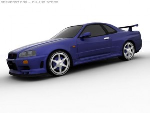 skyline r34 gtr 3Dモデル