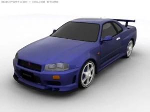 skyline r34 gtr 3D Model