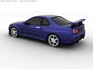 skyline r34 gtr 3Dモデル