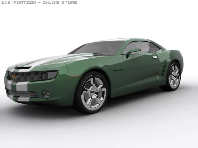 chevrolet camaro 3D Model .c4d .max .obj .3ds .fbx .stl .blend 