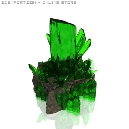 crystal formation 3D Model .c4d .max .obj .3ds .fbx .stl .blend 