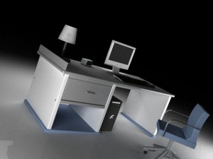 computer desk Model 3D