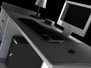 computer desk Model 3D