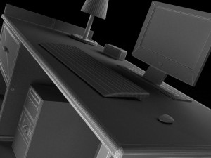computer desk Model 3D