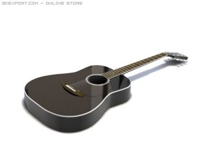 acoustic guitar 3D Модель