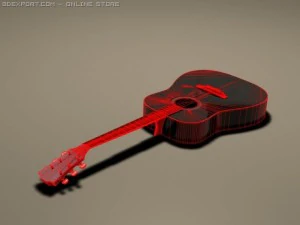 acoustic guitar 3D Model