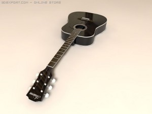 acoustic guitar 3D Модель