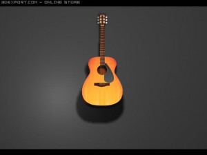 3model of acoustic guitar 3D Model