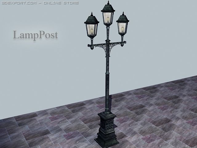 lampost 3D Model .c4d .max .obj .3ds .fbx .stl .blend 