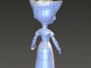cartoonish civilian female 3D Model