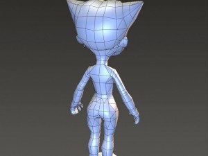 cartoonish civilian female 3D Model