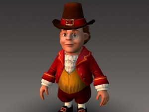 cartoonish civilian male 3D 모델