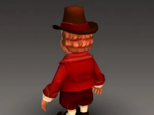 cartoonish civilian male 3D Model